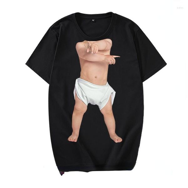 T-shirt da uomo T-shirt a maniche corte divertente Trend Uomo Donna Mezza parodia Creativo Ragazzino Divertimento Estate Coppie Abbigliamento Abbigliamento Casual Top