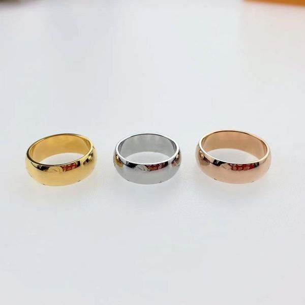 2024 Designer de marca de jóias de moda Novo anel de amor titânio anel clássico jóias masculino e feminino Casal Ring Modern Style Band