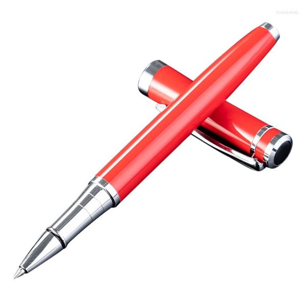 Tinta de gel de caneta de caneta de metal 0,5 mm Black azul vermelho para casca escrita suavemente, levando anotações Scohol Office Home Y3NC