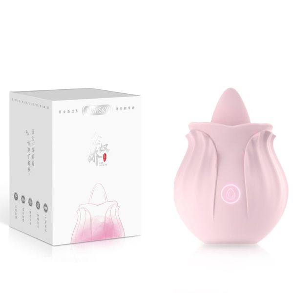 Vibratori a forma di fiore lingua leccata G Spot vibratore capezzolo stimolazione del clitoride uovo clitoride massaggiatore del seno giocattoli del sesso per le donne