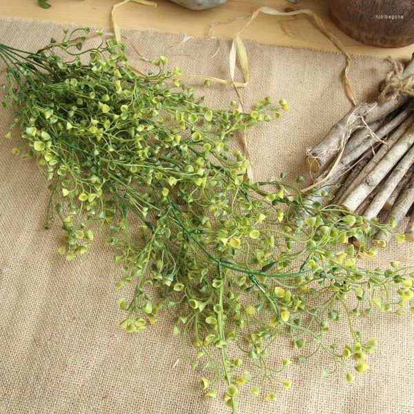 Dekorative Blumen Seide Künstliche Pyrola Muschel Gras Gefälschte Grüne Blätter Für Hochzeit Hausgarten Vase Dekoration Dschungel Party DIY Pflanzen