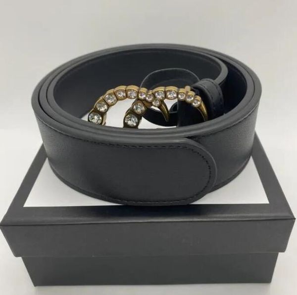 Ledergürtel, luxuriöser Herren-Designer, modische klassische Gold- und Silberschnalle, doppelseitig, mehrfarbige Sommergürtel für Damen, Breite 3,8 cm, große Geschenkbox V09
