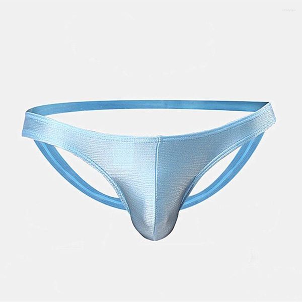 Unterhosen Exposed BuLingerie Männer Shiny Jock Strap Briefs Back Space U Convex Thong Sexy Open Underpant Gay Pouch Knickers