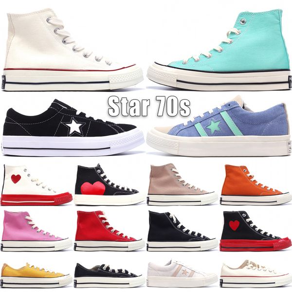 High Tops Star 70s Hi Canvas Schuhe Herren Damen PLAY 1970er Sneaker Weiß Schwarz Chucks Low Outdoor Platform Casual Sneakers Größe 36-44