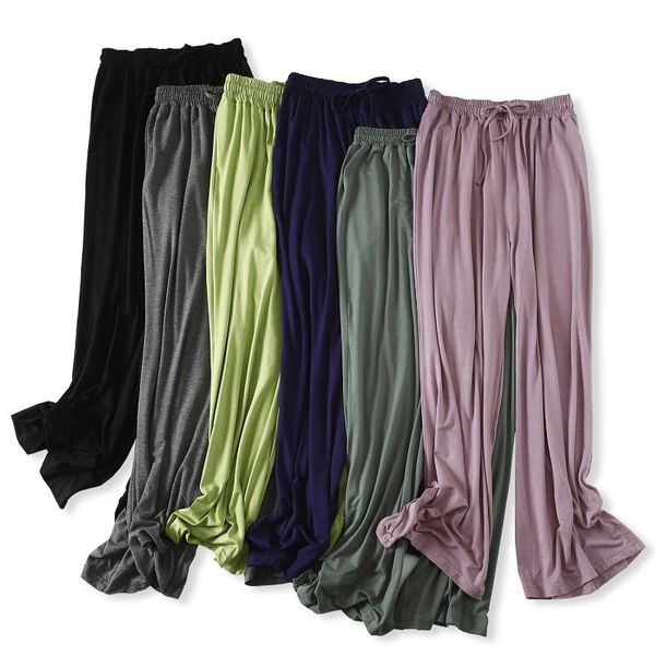 Pantaloni da donna Capris Colori Estate Autunno Gamba larga per donna Casual Elastico Moda Sciolto Lungo Tutti i pantaloni coordinati FemmeDonna