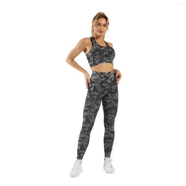 Set attivi Vendita in fabbrica Palestra Fitness Eco friendly Abbigliamento yoga sexy Set Leggings sportivi per donna