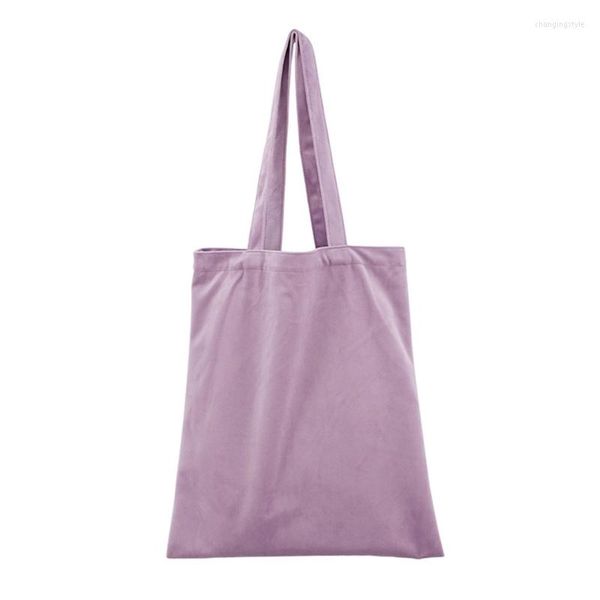 Sacos de compras Bolsa de ombro pintada à mão Diy Bolsa de cor sólida Bolsa de grande capacidade Tote All-Match para atividades ao ar livre Drop