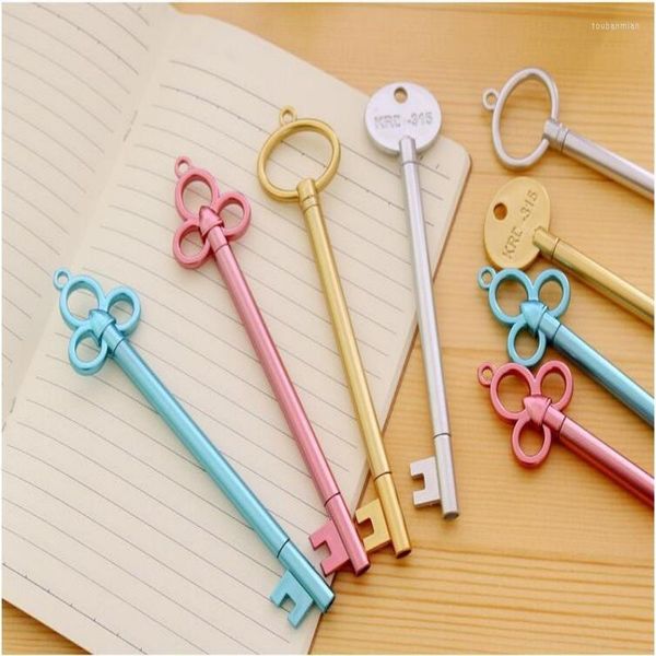 ПК Creative Korean Lovely Retro Key Gel Pen Black Stationery Material Escolar Kawaii Canetas подарок