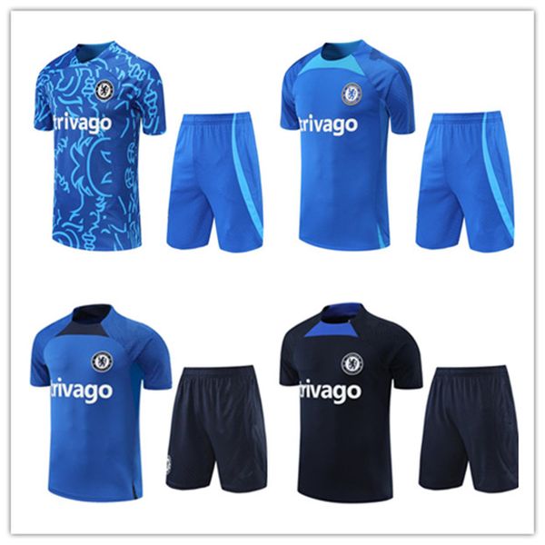 22 23 Chelsea Soccer Jersey спортивный костюм 2022 2023 Челси тренировочный костюм футбольная рубашка мужской комплект с короткими рукавами униформа толстовка комплекты спортивной одежды