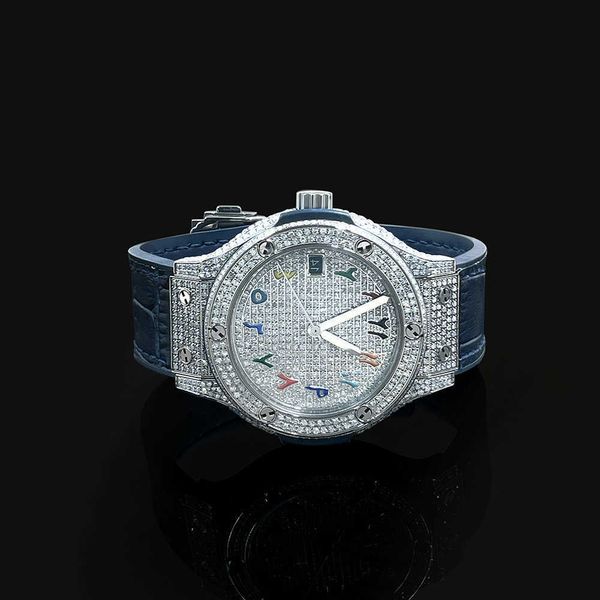 Нарученные часы роскошные индивидуальные коляски iced out watches white white gold anite anite diamond watchess 5a Высококачественная репликация механическая S55A