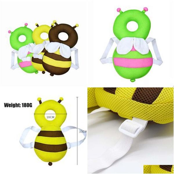 Baby Walking Wings Old Cobbler Mj1557 Equipaggiamento di sicurezza Poggiatesta per bambino Protezione per la testa del bambino Pad Cute Little Bee Drop Delivery Kids Mater Dhmnd