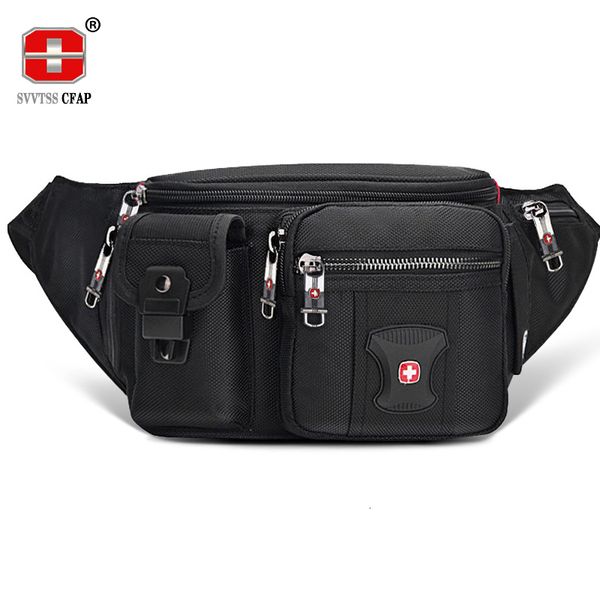 Marsupi Borsa multifunzionale Cintura Uomo Marsupio Borsa per telefono casual Donna Nero Altre tasche Piccolo maschio Unisex 230220