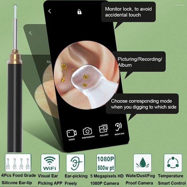 Home Otoscopio Ear Pen Light Pulitore per lente d'ingrandimento Wifi con Smart Endoscope USB