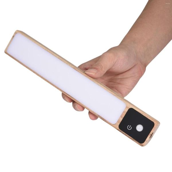 Duvar lambası hareket sensörü dolap ışıkları kapalı şarj edilebilir LED Gece Işık Mıknatıs çubuğu pille güç