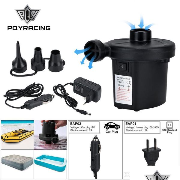 Pompa gonfiabile Pqy Materasso ad aria elettrico Cam Riempimento rapido portatile per uso domestico auto Pqyeap01/02/03 Drop Delivery Mobiles Motorcycl Dhxcq