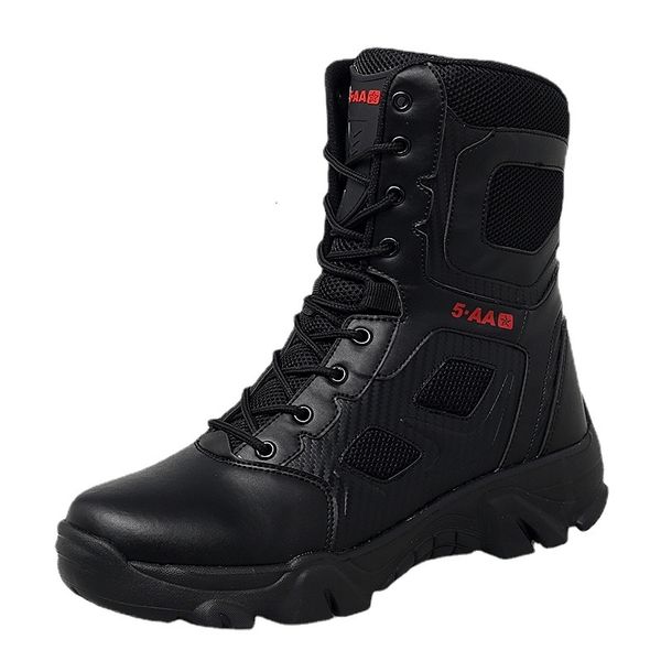 Laarzen Mannen Tactische Militaire Laarzen Heren Casual Schoenen Leer SWAT Leger Laars Motorfiets Enkel Legerkistjes Zwart Botas Militares Hombre 230217