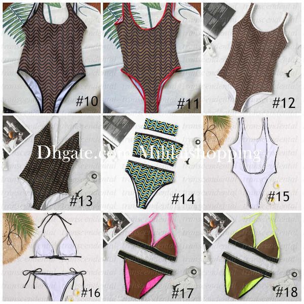 20 Styles Badeanzug Klassiker Brown Bikini Set Women Mode Badebekleidung in Stock Verband sexy Badeanzüge