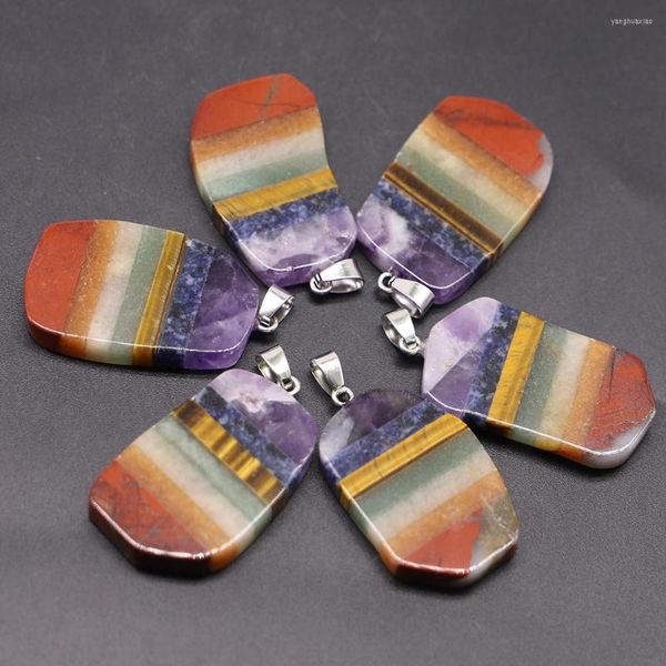 Подвесные ожерелья проектируют натуральный камень 7 чакрс подвески Рейки нерегулярные полируки рок