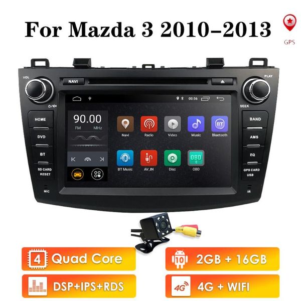 Player 2G 16G 1024 600 Quadcore 4GWifi BT Video Audio Multimedia 2Din Car DVD per 3 2010 2010 2012 2012 2013 DAB DTV Cam