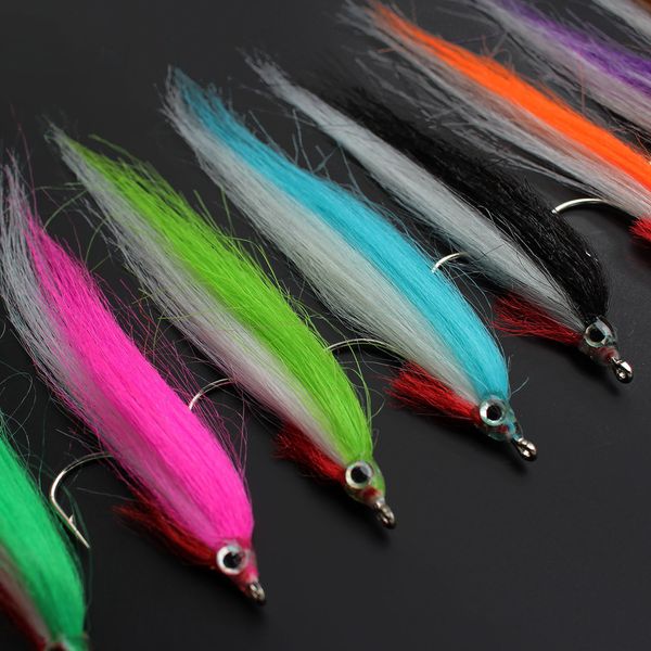 Ganchos de pesca tigofly 20 pcs 10 4cm cores UV Alto gancho de carbono Fry Fry Salmon Trout Sea Bass Steelhead Minnow Fly Flies Flies Lure Set 230220