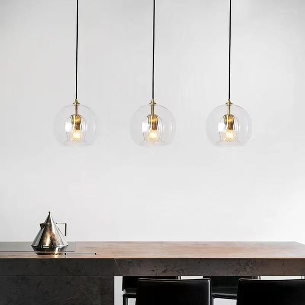 Подвесные лампы Nordic Restaurant Glass Lights Кухонный батон
