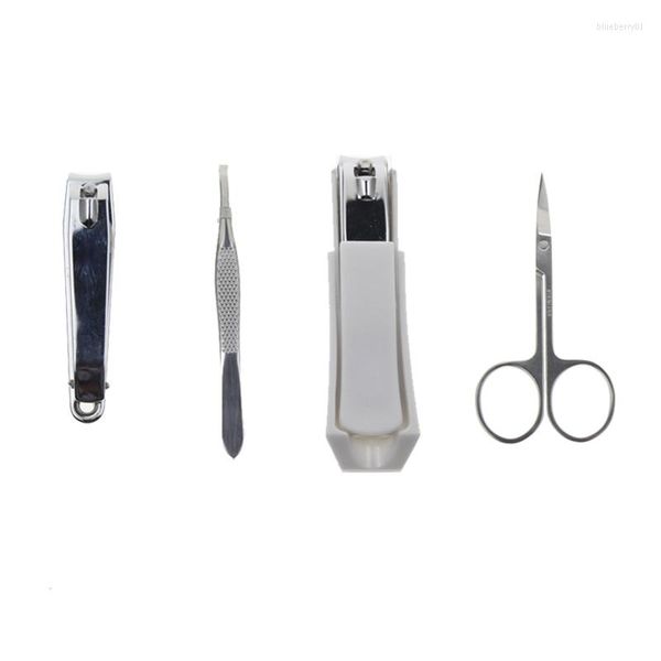 Наборы для ногтей 4 в 1 Женские девочки для мужчин Manicure Pedicure Set набор инструмент включает в себя 1PCS Metal Ncissor File Clipper Foot Toe Cutter