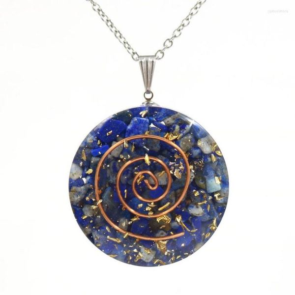 Collane con ciondolo 35mm Reiki Healing Quartz Stone Collana Agate Lapis Ametiste Pendulm Amuleto Orgone naturale Cristallo di energia