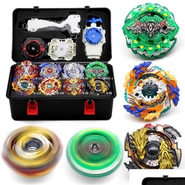 Beyblades Metal Fusion Takara Tomy Combination Beyblade Burst Set Toys Arena Bayblade 4D com o lan￧ador X0528 GRESENTES DE DROP ENSCRIￇￃO CLAS DHM1A