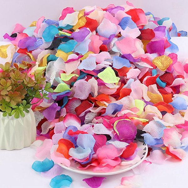 Dekorative Blumen Zerolife Großhandel 100/500 Stücke Künstliche Rosenblätter DIY Nicht gewebter Stoff Hochzeit Valentinstag Vorschlag