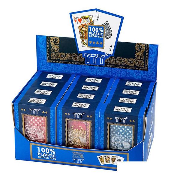 Jogos de cartas PVC Poker Cards Poker imperme￡vel Texas Holdem jogando Black Jack Plastic Game Board Criativo Drop Drop Toys Gifts PUZZLL DHHC2