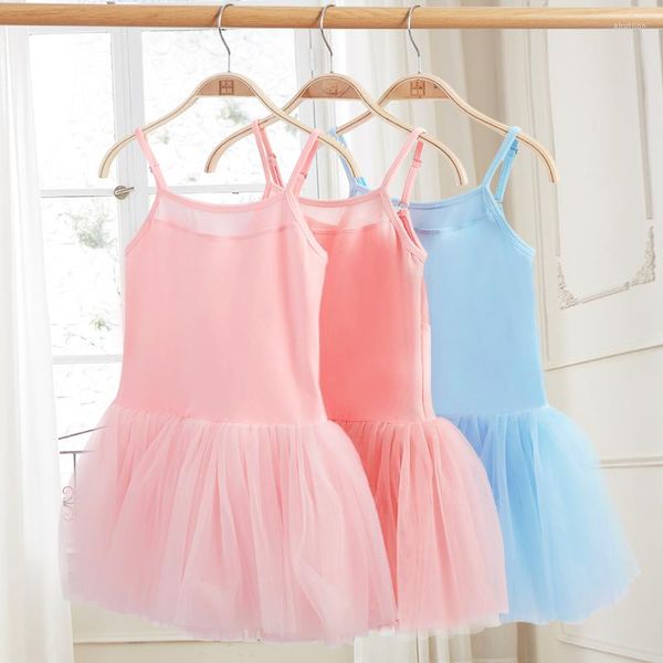 Bühnenkleidung Kinder Ballett Kleid Mädchen Tutu Kostüm Kleinkind Baby Gymnastik Skating Tanz Ärmellos für Kinder