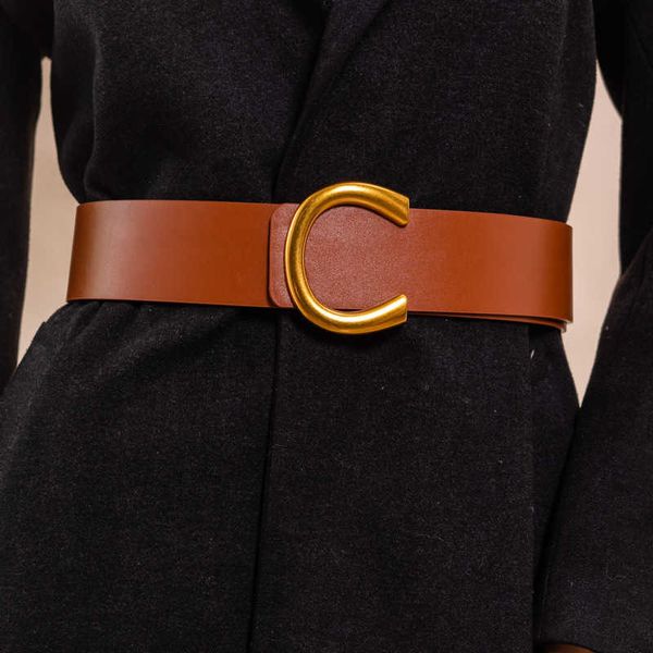 Ключевые кольца Новый дизайн широкие ремни мягкая искусственная кожаная черная коричневая ремешок для талии женщина винтажный сплав большой пряжка для платье