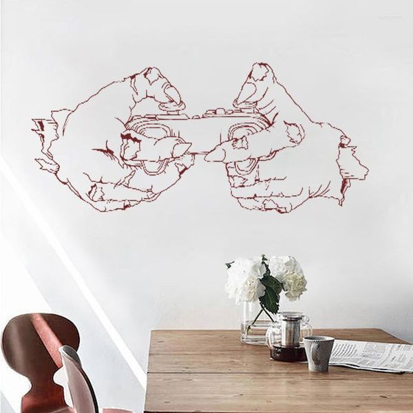 Adesivi murali Game Over Vinly Decal Videogiochi Sticker Controller Gaming Ragazzi Room Interior Art Decro Poster Z088