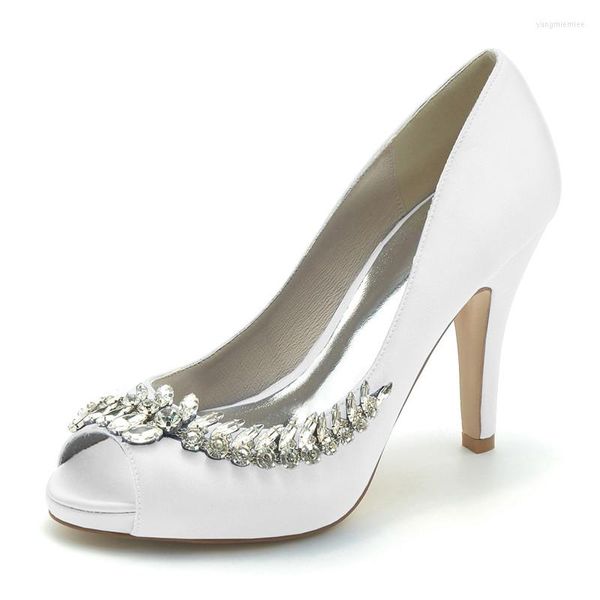 Scarpe eleganti per piattaforma di tacco alto per il matrimonio per la sposa slittamento su donna tacchi da ballo serali formali sandali a tallone