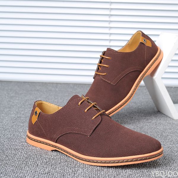 Dress Shoes Spring Suede Leather Men Shoes Oxford Casual Shoes Classic Sneakers Comfortable Footwear Dress Shoes Large Size Flats 230217