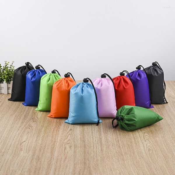 Einkaufstaschen Polyester Bündel Tasche Kleidung Paket Seil Tasche Tragbare Kleidung Lagerung Staubdicht Sammlung Kordelzug