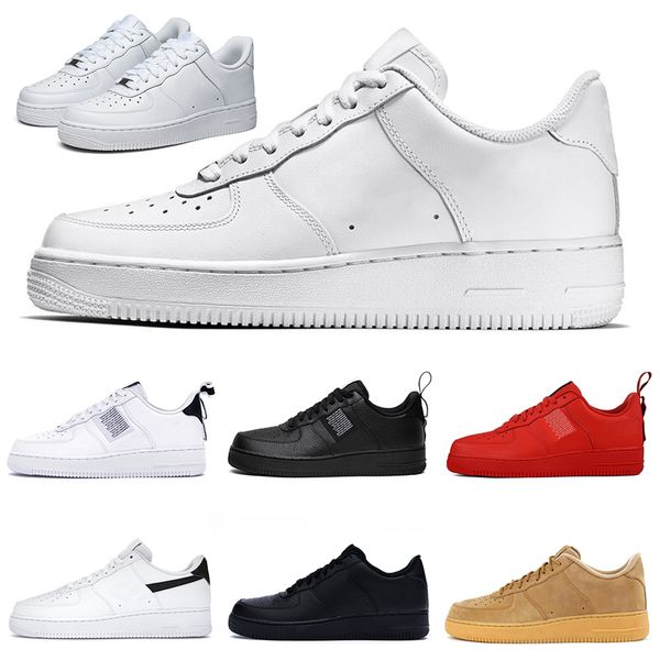 Forces 1 Low Laufschuhe 1S Lows One Designer Sneakers Herren Damen Plateauschuh Triple White Black Utility Red Herren Damen Outdoor-Sporttrainer 36–45