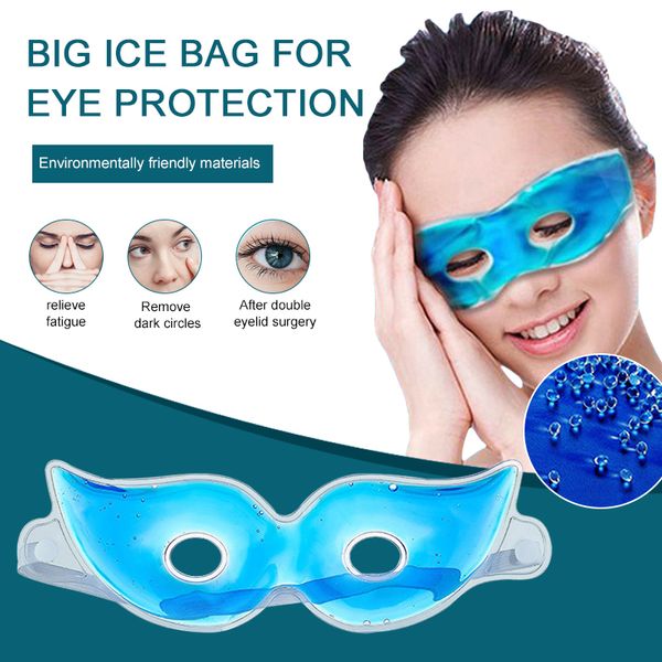 Massaggiatore per gli occhi Maschera di ghiaccio Gel Riutilizzabile Raffreddamento a freddo Sollievo lenitivo Stanco Affaticamento Cuscino rilassante Rimuovi borsa per occhiaie 230217