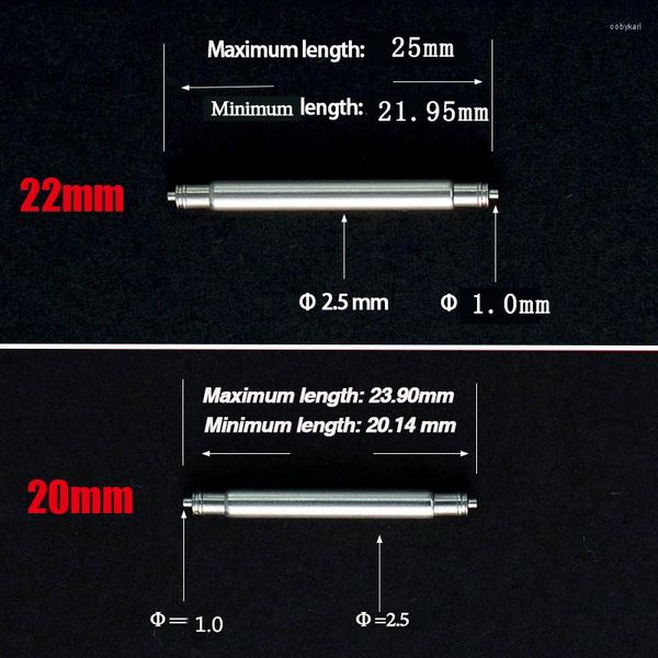 Комплекты для ремонта часов 10 шт. Пенсионные стержни из нержавеющей стали для штифта для SKX007 SKX009 полоса 20 мм 22 мм 2,5 мм штифты диаметром