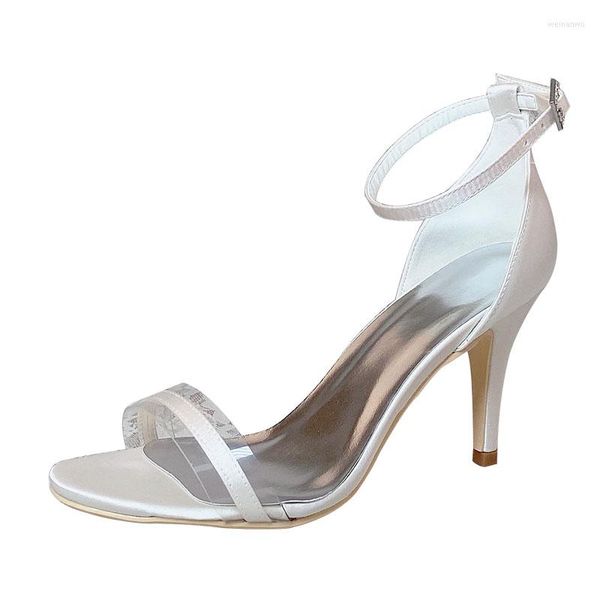 Сандалии (22 цвета) Классическая свадебная обувь цвета слоновой кости с высоким каблуком 9см