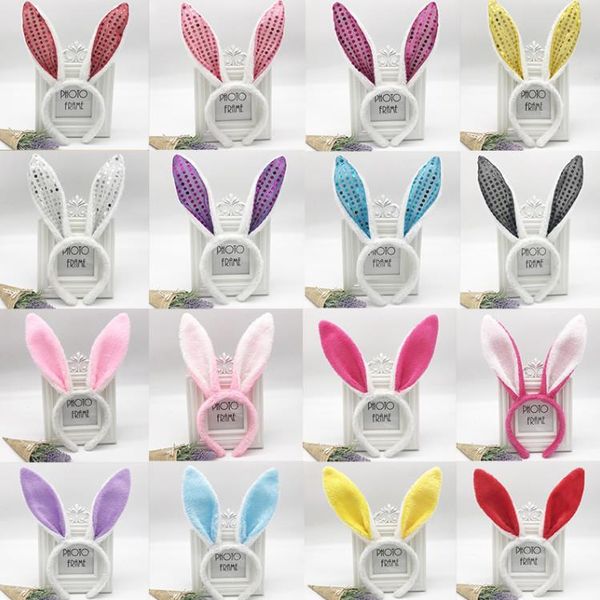 UPS Easter Party Festive Hairbands Adult Kids Cute Rabbit Ear Fascia Prop Abito in peluche Costume Bunny Ears Hairband SN5130 all'ingrosso