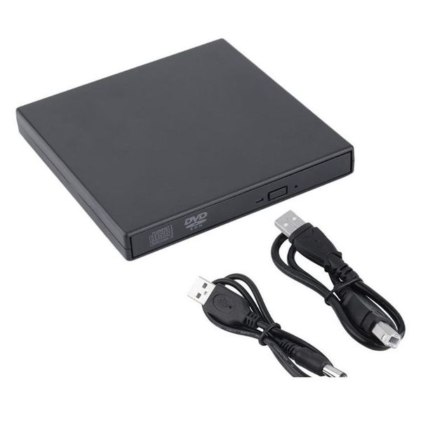 Auto Video Dvd Rom Esterno Unità Ottica Usb 2.0 Cd/Dvdrom Lettore Cdrw Bruciatore Sottile Lettore Portatile Registratore Portatil Per Il Computer Portatile Drop Dh6Go