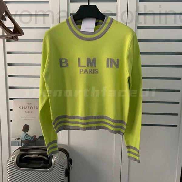 Designer-Frauen-Designer-Pullover-Jacke-Frauen-Pullover-Damen-Rundhalsausschnitt-Streifen-Strick-Buchstabe-Strick-Langarm-Cardigan-Mode-beiläufige 5LGM