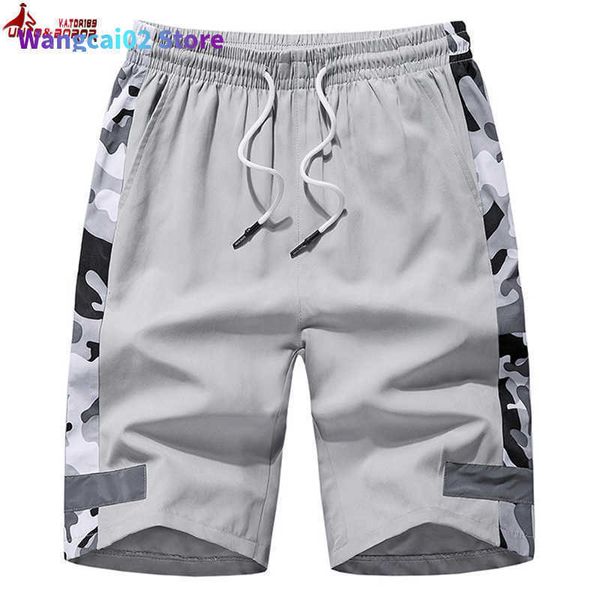 Pantaloncini da uomo Pantaloncini da uomo taglie forti 7XL 8XL Bermuda Masculina Uomo mimetico Short Homme Fitness Streetwear riflettente Per pantaloni sportivi sportivi 022023H