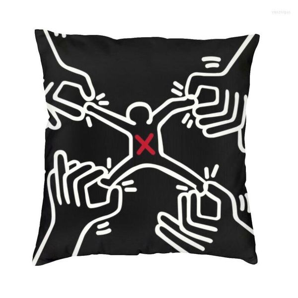 Cuscino Keith Cover Abstract Art Haring Velvet Nordic per divano Home Decor