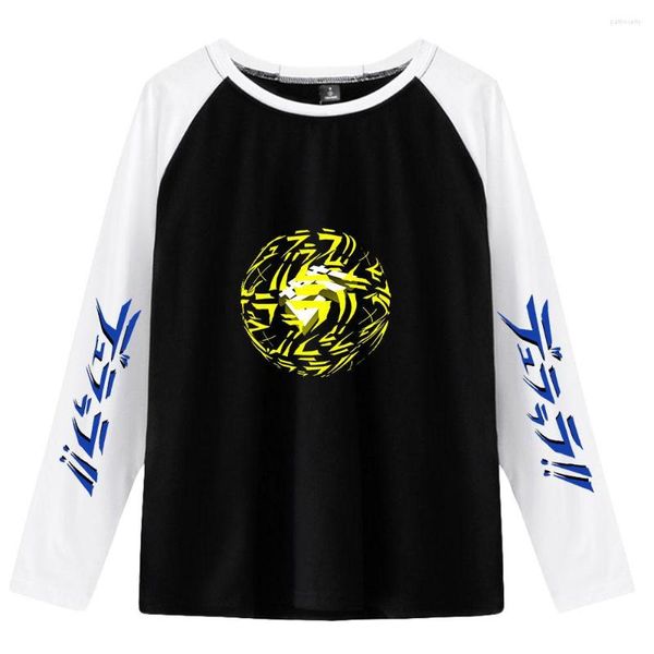 Camisas masculinas DURARARA Camisa de manga longa Momen Mulheres Anime Imprimir Raglan Streetwear Harajuku Sportswear Casual Top