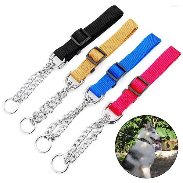 Abbigliamento per cani Accessori per l'addestramento Cinturino da collo Fibbia di sicurezza Trazione Piccoli accessori Corda in nylon Collare per cani Collana per animali domestici