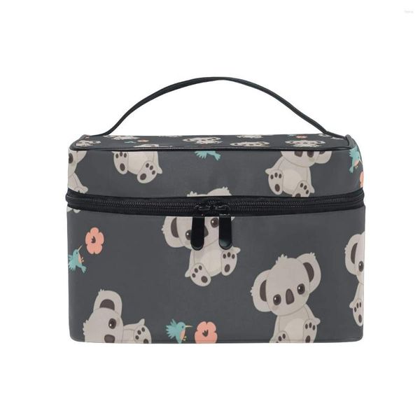 Borse per cosmetici Borsa Cartoon Koala Travel Makeup Organizer Custodia da treno portatile per donne e ragazze