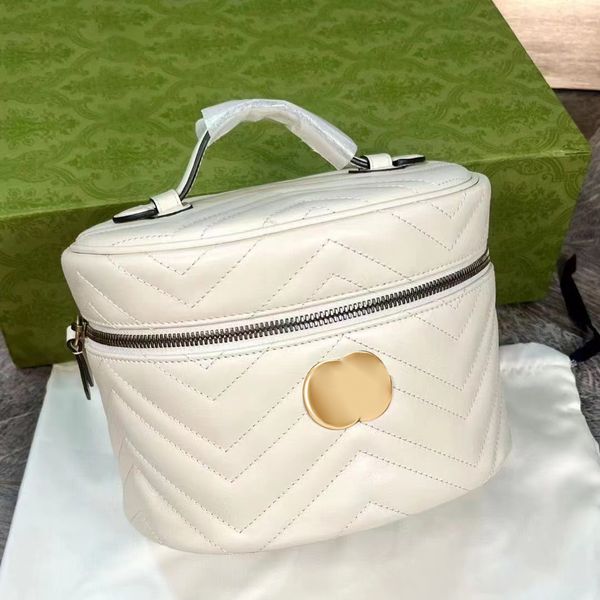 Bolsa de maquiagem Mini Marmont para homens e mulheres Bolsa de ombro de grife Bolsas uniformes Couro genuíno Bolsas de maquiagem de luxo crossbody bolsa cosmética clutch top bolsa cosmética