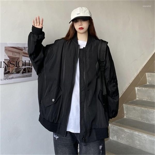 Damenjacken Südkorea Ins2023 Herbst Persönlichkeit Vielseitig Koreanische Version der Straße Lose Baseball Uniform Bomberjacke Männer Frauen